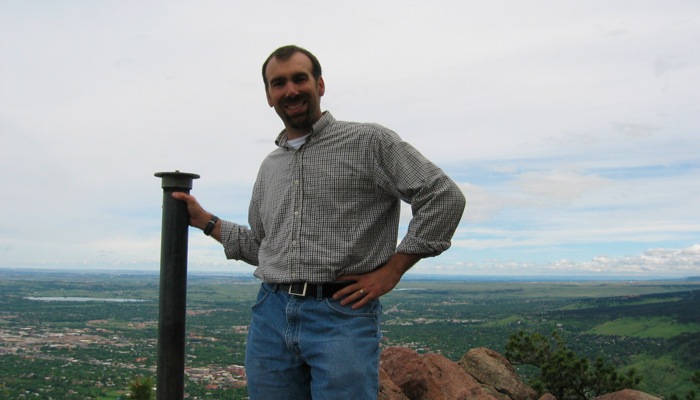 Pete on the summit of Mount Sanitas, Boulder, CO